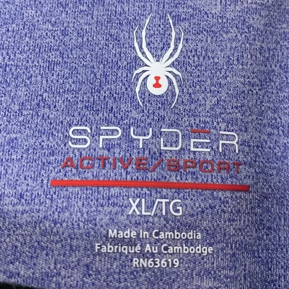 Spider Active Men’s Tank Top – XL – Blue Speckled – Performance Fabric - Picture 3 of 8